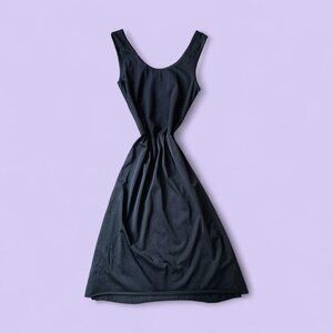Vintage Trufit Little Black Midi Dress – Size 38 (Small)
